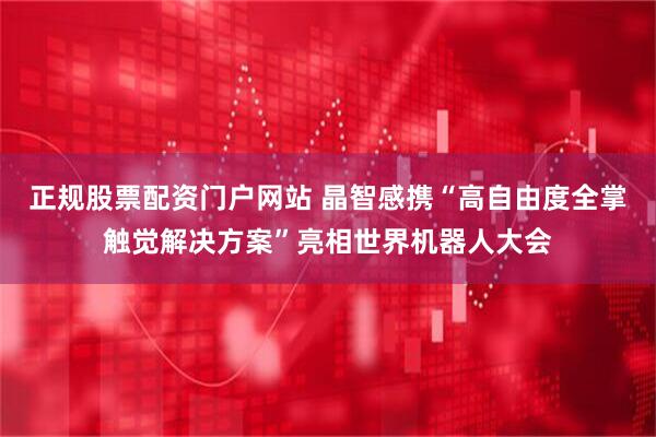 正规股票配资门户网站 晶智感携“高自由度全掌触觉解决方案”亮相世界机器人大会